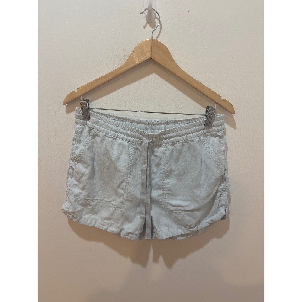 J.Crew Light Blue Linen Lyocell Blend Drawstring Seaside Shorts Small 3in Inseam